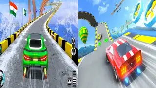 Khatarnak Sky Road Racing 😱 | Impossible Track Car Stunt Game | Extreme Driving