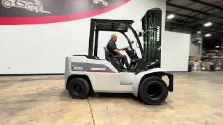 2018 Nissan PF100 10000lb Dual Drive Pneumatic Diesel Forklift STK 15916