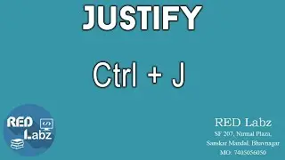 Justify = Ctrl + J