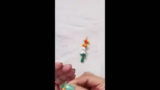 How to Crochet Tricolour Flower Earring / Republic Day Special Crochet Earring Easy Tutorial