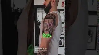 Bicep Tattoo | Best Tattoo 2021 | Tattoo animation |LED tattoo #Shorts spooky