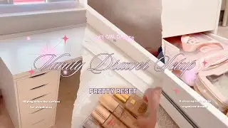 ☁️✨Vanity Drawer Setup ♡‧₊˚🪞୨୧ Aesthetic Organizing & Pretty Reset Vibes ꒰⑅ᵕ༚ᵕ꒱˖♡