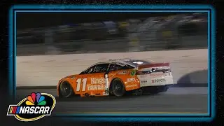 'I CAN'T TURN THE CAR!' - Denny Hamlin frustrated after blown tire | Motorsports on NBC