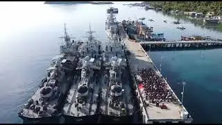 Sholat idul Fitri di daerah operasi laut Natuna