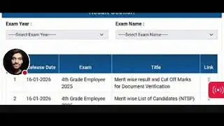 4th Grade employee 2025 merit wise result 🔥and cutoff mark🤣