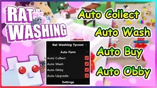 Roblox Rat Washing Tycoon Script - Auto Collect | Auto Wash | Auto Buy