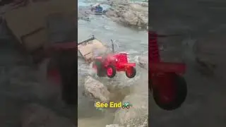 🚜Load Tractor Driving In Water Carefully.. PLEASE SUBSCRIBE #shorts #tractor #driving