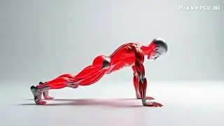 Animated Push-Up Tutorial | See Which Muscles Work in Real Time (AI Visualization)