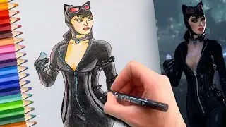 How to Draw a Cartoon of CatWoman in Batman