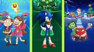 Gravity Falls vs Sonic vs Inside out 2 Tiles Hop and coffin dance music