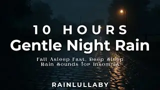 10 Hours of Gentle Night Rain &ndash; Fall Asleep Fast, Deep Sleep Rain Sounds for Insomnia | RainLullaby