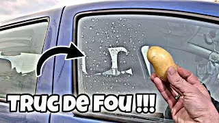 ASTUCE : Rendre ses vitres HYDROPHOBES avec une Pomme de Terre !!!