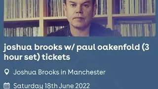 joshua brooks Manchester #pauloakenfold