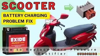 How to Repair Scooter Battery Charging Problem |  Replace Rectifier | Hero Pleasure