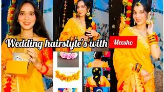 Wedding hairstyle's with Meesho affordable hair accessories 🦋💅| @siddhitipsmeenurathore3703