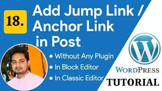 How to Add Jump link / Anchor Link in Wordpress Post[2024] without Any Plugin
