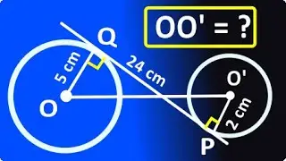 Find the center to center separation of the two circles