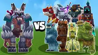 WEREWOLF vs ALL MOBS  | 1vs1 | BATTLES in HYTALE