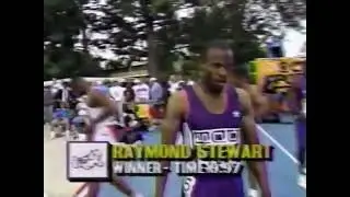 1989 Provo NCCA 100m +2.4w 9.97 Raymond Stewart  3.6.89