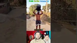 Bhai Ne Galti Kar Di! 🥶 Winter Morning Routine Gone Wrong 🤣 #reaction #youtubeshorts #shorts