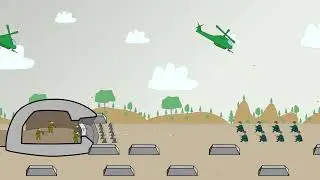 machine gun soldiers and helicopters defend bunkers against German MP40 submachine gun fat soldiers