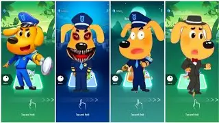 SHERIFF LABRADOR EXE vs DOBIE EXE vs SHERIFF PAPILLON EXE x Coffin Dance | 4490 Tiles Hop 