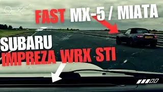 Impreza WRX STI GC8 chasing FAST MX-5 / Miata at Bedford Autodrome + My Best Lap #trackday #racecar