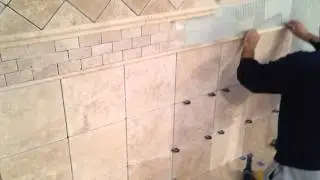 How to Install Travertine Tile on Bathroom Walls