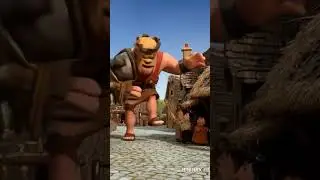 Barbarian King Attack on small Town.😅  #subscribe #share #COC.AI