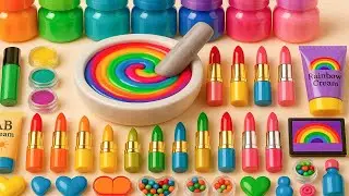 Satisfying Slime ASMR Video | DIY How to Make Rainbow Shiny Makeup Cosmetic, Candy, Glitter Slime