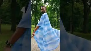 Watercolor blue duster sewing #blackcreatives #fok #sew #sewing