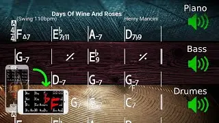 Days Of Wine And Roses Backing Track - 110bpm