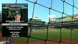 BAL@OAK: A's TV on the acquisition of Danny Valencia