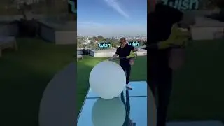 Filling up the world&rsquo;s largest balloon with smoke 😱 #shorts