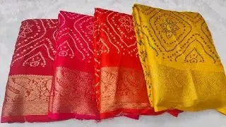 ✨💫💕 beautiful party wear bandhani sarees❤️✨💫 booking fast🛒💸💵✨💫💕#partywearsaree#bandhejsaree#fashion 