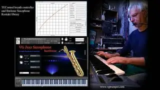 TEControl breath controller and Baritone Saxophone NI Kontakt sound library. Woodwind and brass vst.