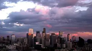 SEATTLE IN HD - TIMELAPSE CLOUD FLIGHT