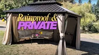 PURPLE LEAF 10x14 Hardtop Gazebo Review & Demo | Curtains, Netting, Features Explained