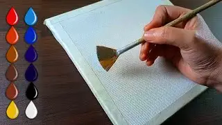 Turn Simple Brush Strokes into a Stunning Winter Landscape  - Acrylic Painting idea #457