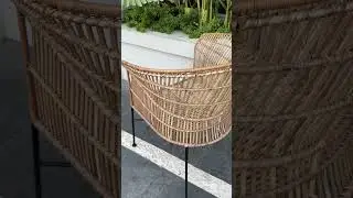 Handwoven from durable, sustainable rattan, it brings warmth, texture & laid-back vibe to any space