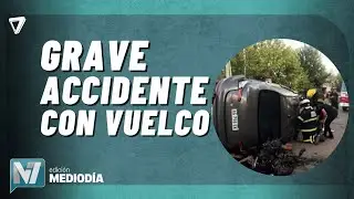 GRAVE accidente en Maip&uacute;: un auto VOLC&Oacute; tras seguir de largo en una CURVA