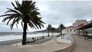 Walking through the streets and beach in Sesimbra Portugal
