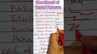 shorthand of difficult legal phrases