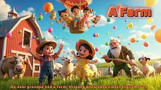 A Farm - CBSE Class 1 English Poem | Mridang Book | My Dear Grandpa Had a Farm | Kids Rhyme