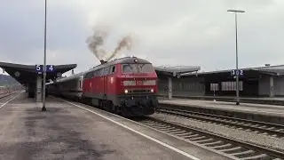 Eurocity-Umleiter in Kempten: 218er Sound im April (Teil 2)