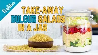 Layered Jar Salads with Bulgur Wheat 🫙 Easy and Healthy Meal Prep Technique | 4 DIFFERENT RECIPES