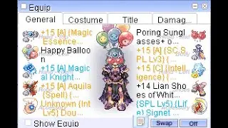 Farming Depth 2 like Porings with drop-rate gears as Elemental Master - MuhRO Ragnarok Online