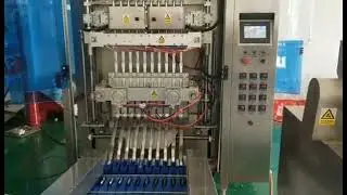 10 lanes stick packaging machine with horizontal cartoning machine