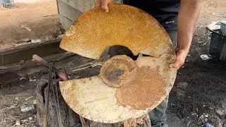 Knife Making - Forging A Simple Cleaver From The Biggest Disc Plough