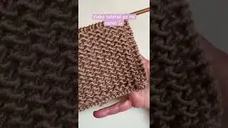 Puntada de dos agujas  reversible. Solo una vuelta. Para su&eacute;teres, bufandas,mantas. #tejer #knitting